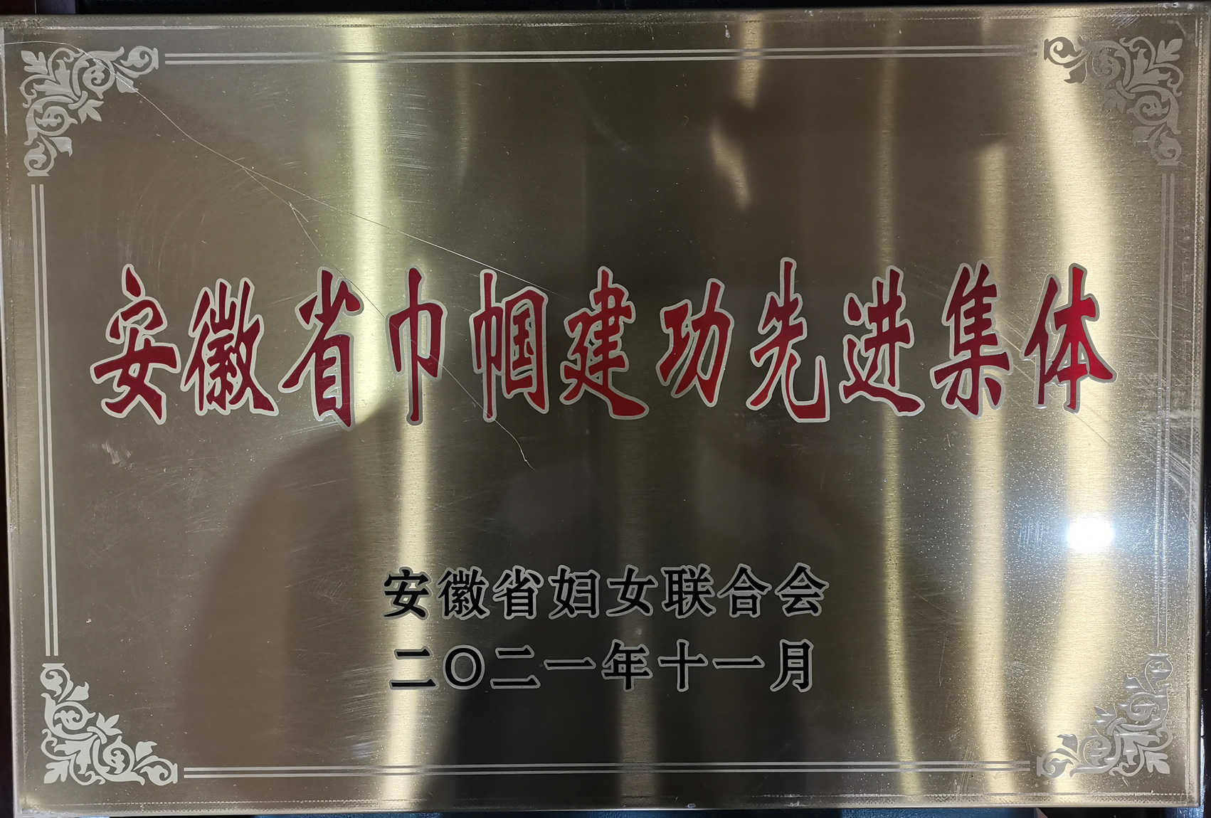 我司榮獲安徽省巾幗建功先進(jìn)集體稱號